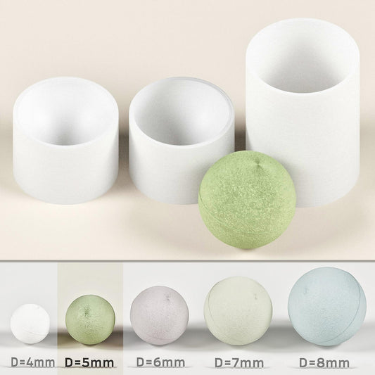 Goleo Pressformen für Badebomben – Rund, 5 Größen (Ø 4–8cm)