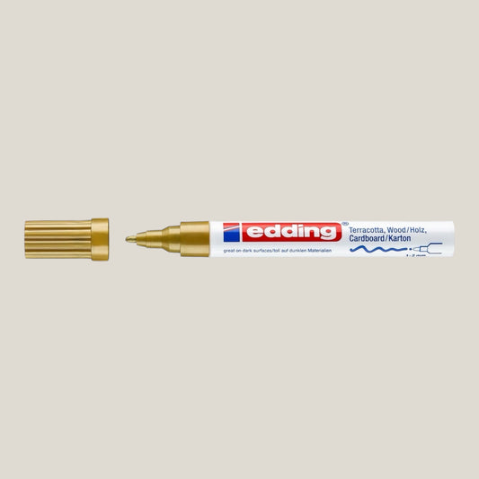 Edding 4040 Permanent Mattlackmarker Gold , Rundspitze 1–2 mm