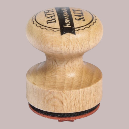 Rayher Holzstempel Bath Salt -homemade Ø 3 cm