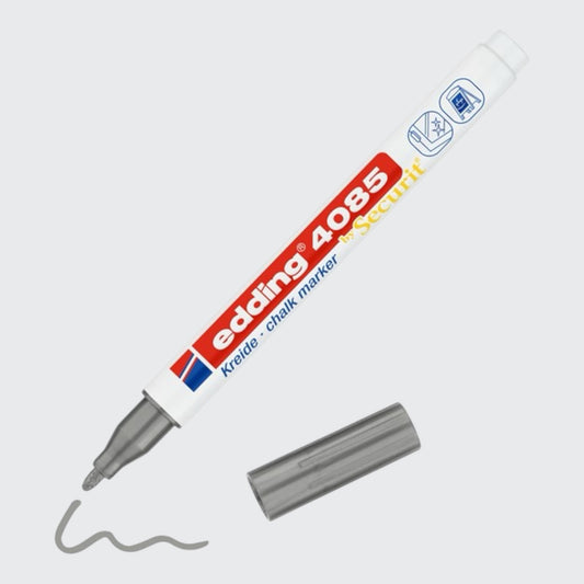 Edding 4085 Kreidemarker Silber, Rundspitze 1-2 mm