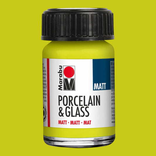 Marabu Matt Porzellan- und Glasfarbe, Reseda 061 , 15 ml