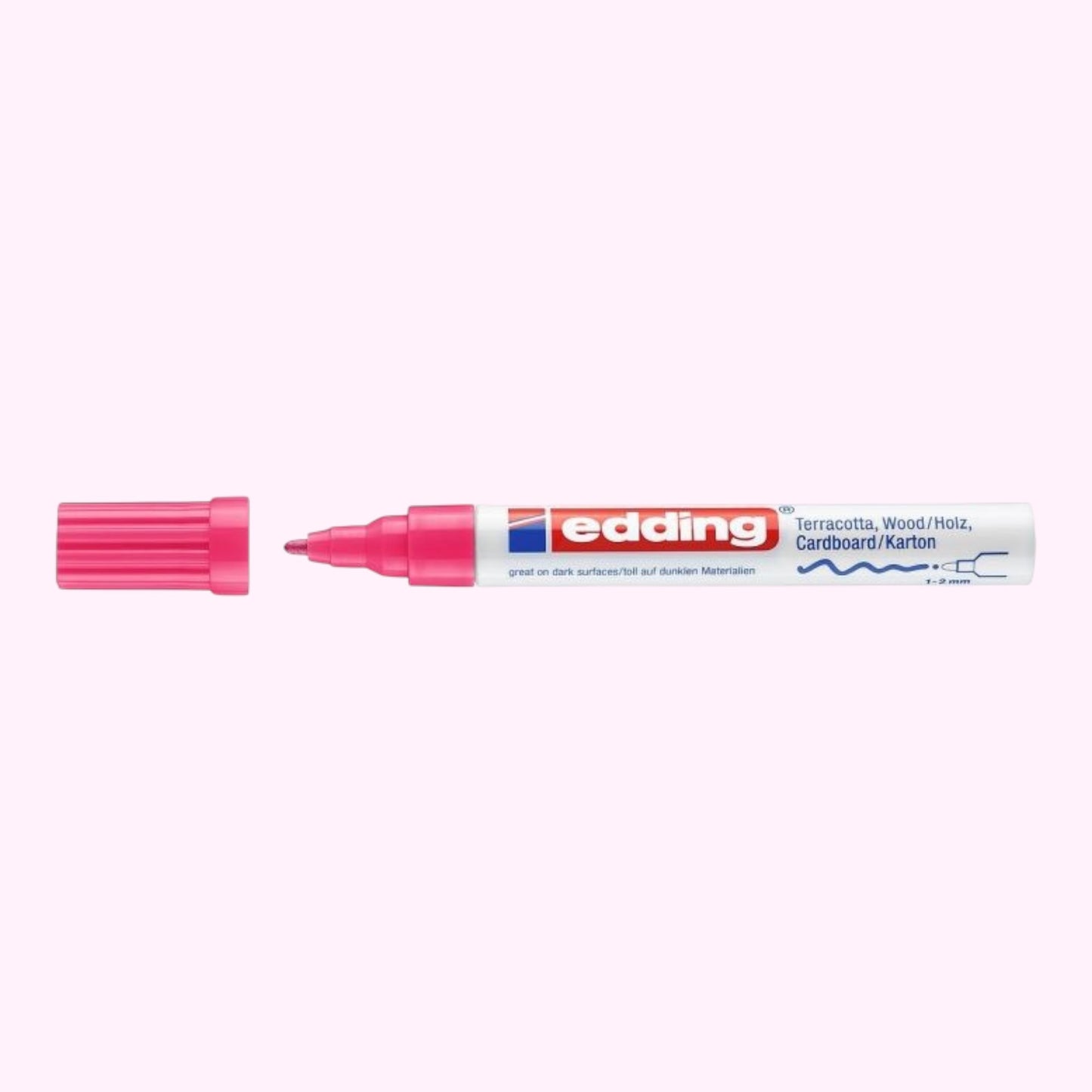 Edding 4040 Permanent Mattlackmarker Rosa , Rundspitze 1–2 mm
