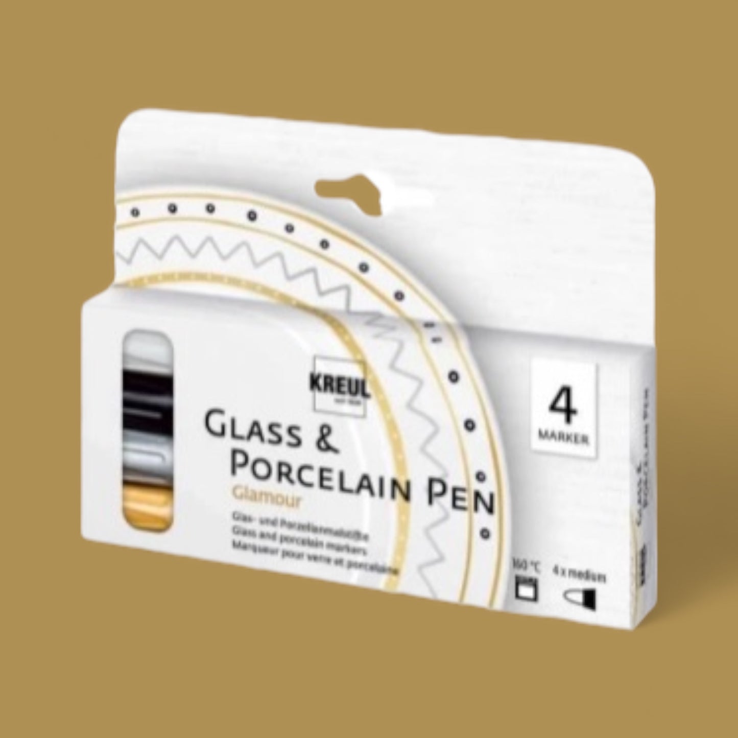 Kreul Glass & Porzellan 4er-Pack Glamour