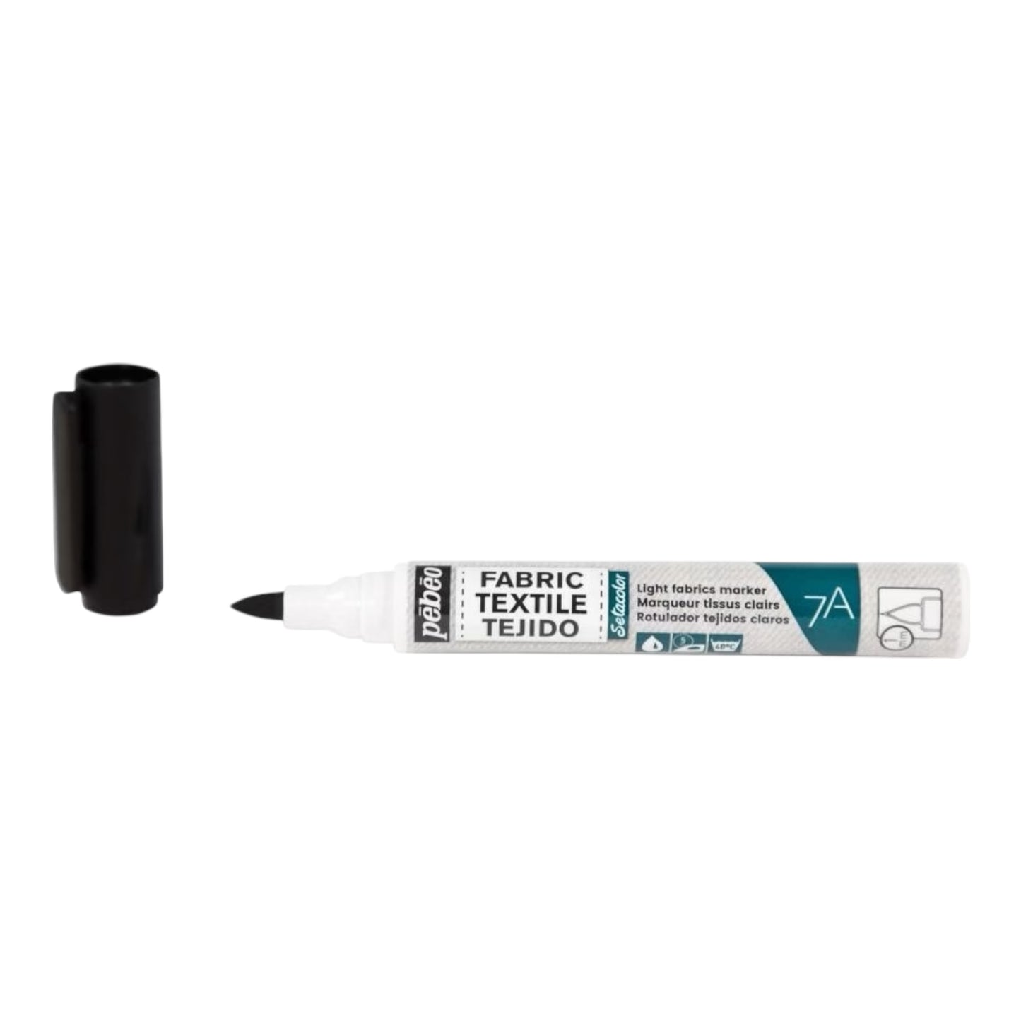 Pébéo Setacolor Stoffmarker 7A – Schwarz, für helle Stoffe