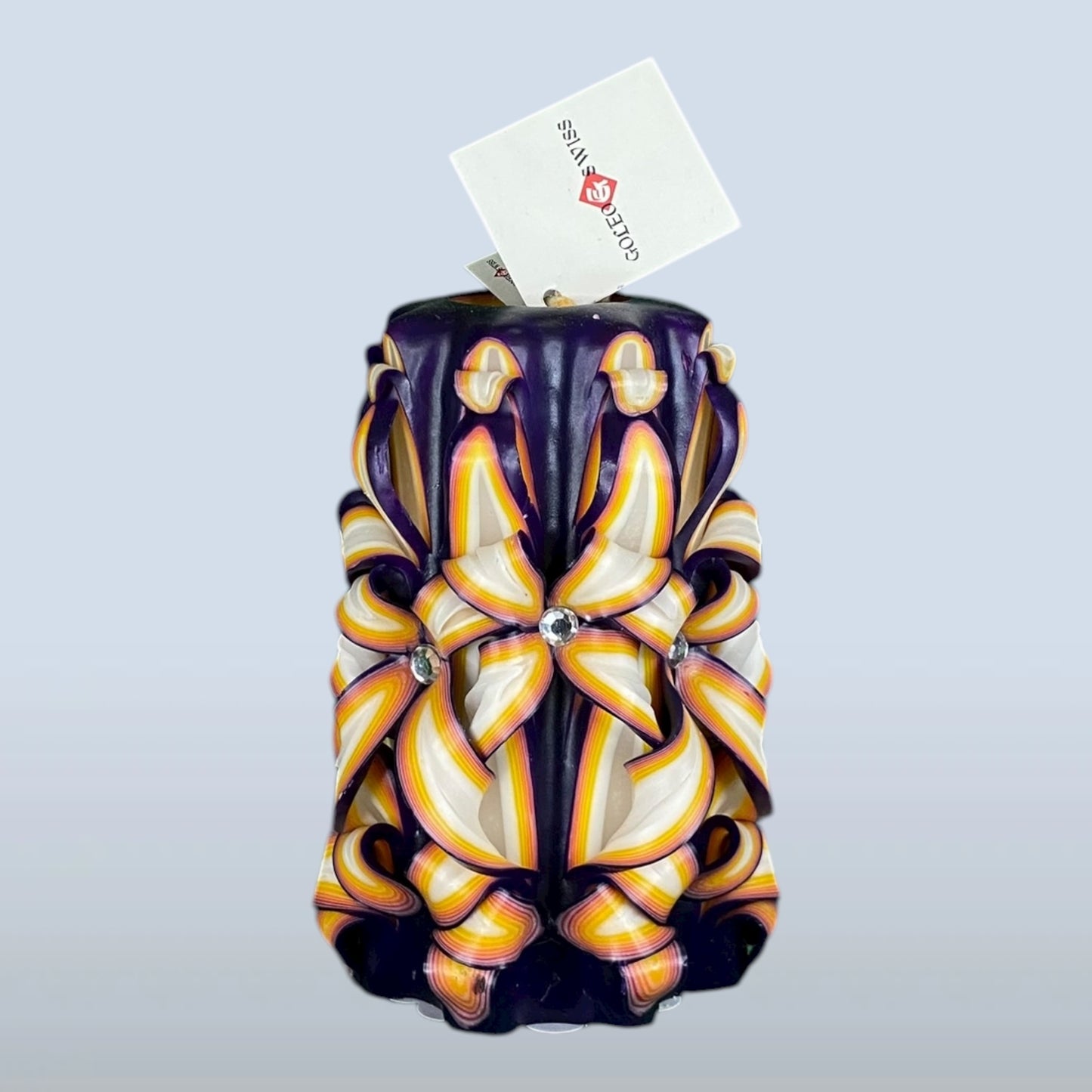 Geschnitzte Kerze Mittel - Golden Twilight