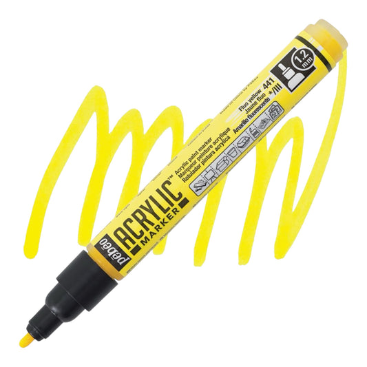 Pébéo Acrylic Marker PTE 1.2mm Jaune Fluo 441