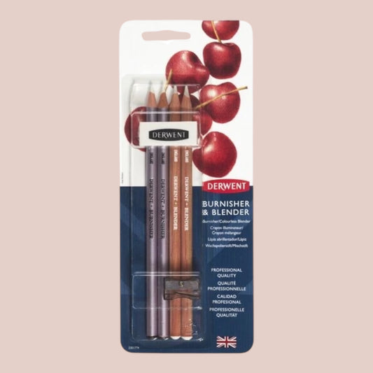 Derwent Blender and Burnisher Blister Wax Polishing Pen/Mixing Pens