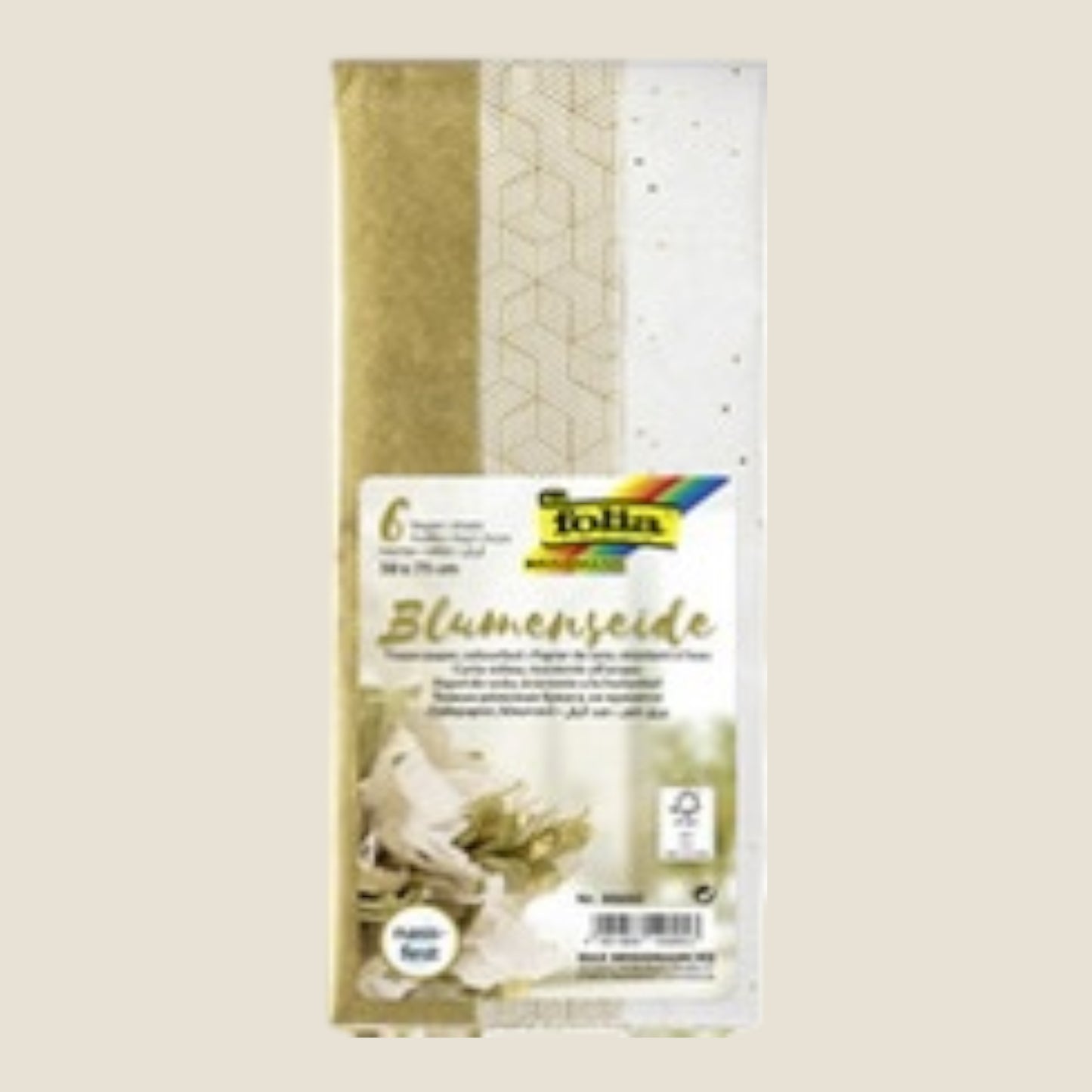 Folia Tissue Paper Mix Gold 50x75 cm – 6 Sheets