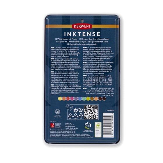 Derwent Inktense Watercolor Ink Pens 12pcs