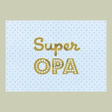 Postcard. Super Grandpa