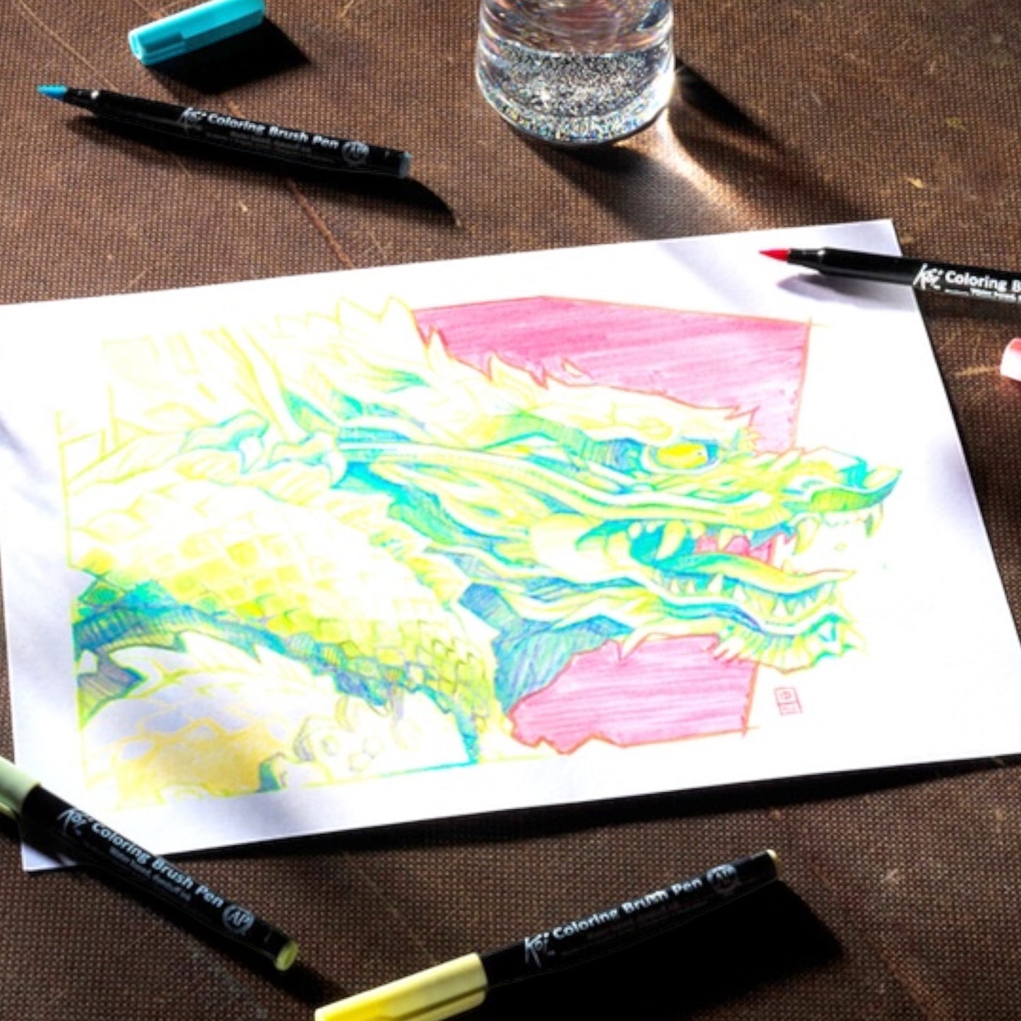 Koi Coloring Brush Pen Pastel Set | 6 colors