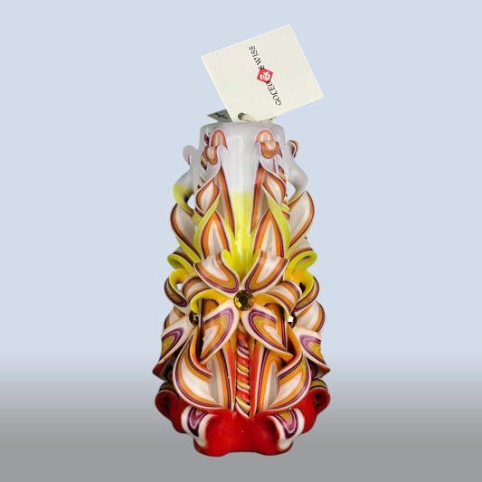 Geschnitzte Kerze Mittel - Scarlet Heat