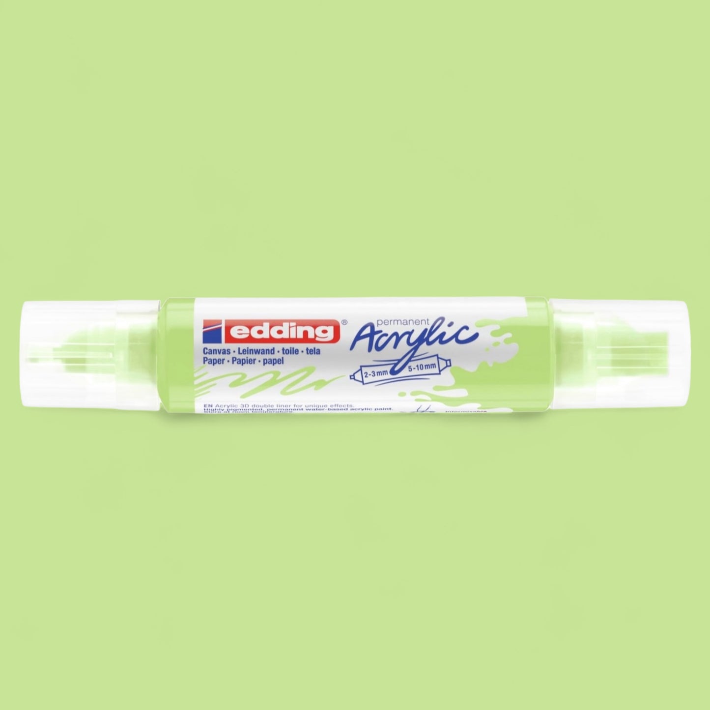 Edding 5400 Acryl 3D Double Liner pastel green 917, tube tip 2-3 mm. 5-10 mm