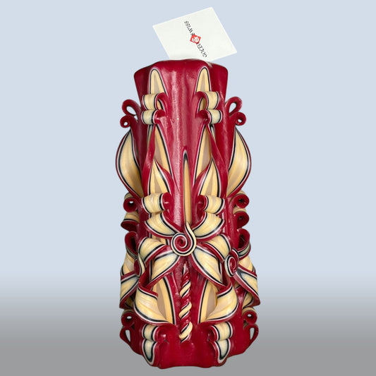 Geschnitzte Kerze Gross - Crimson Sand