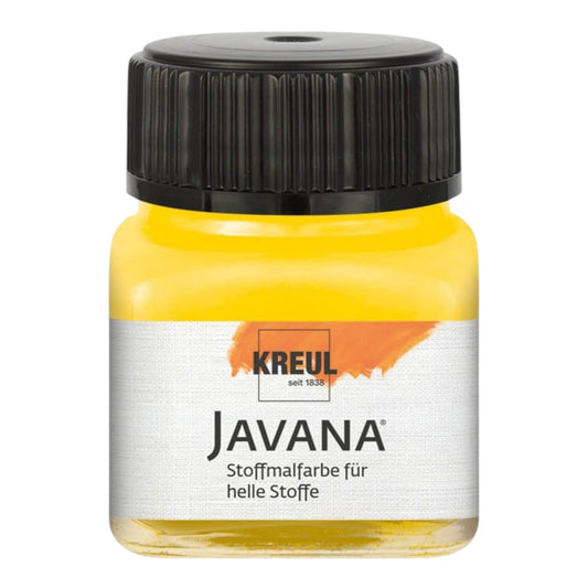KREUL Javana Stoffmalfarbe für helle Stoffe – Sonnengelb 90912, 20 ml