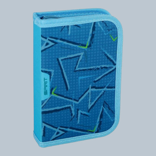 Schüler-Etui "ABS Blue Stripe", 1-Zipp, 28-tlg