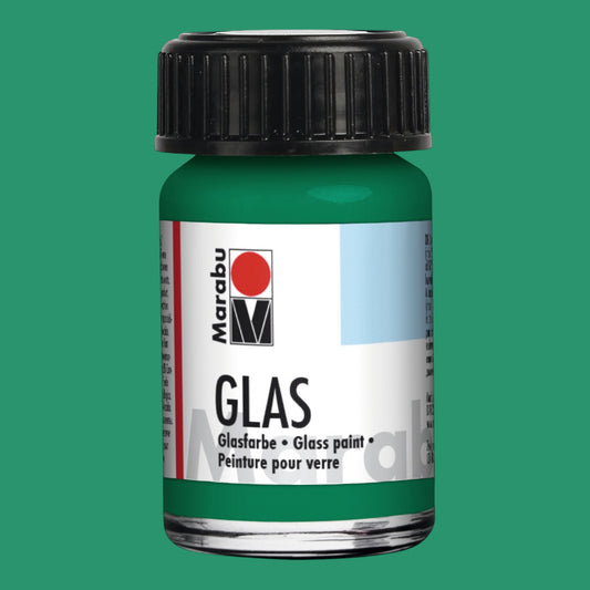 Marabu Transparent Glasfarbe, Dunkelgrün 068 , 15 ml