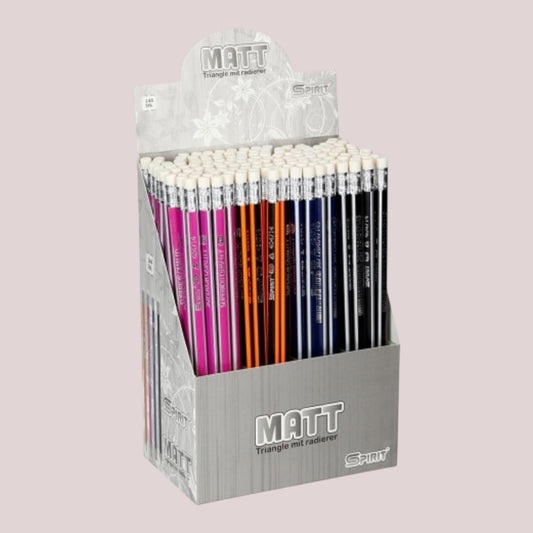 Bleistift Dreikant mit Radiergummi "Matt Triangle"