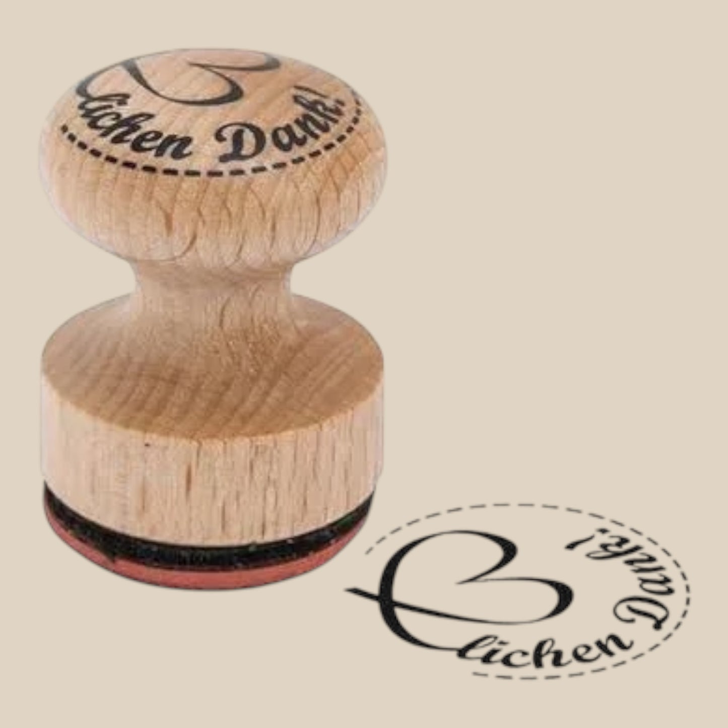 Rayher Holzstempel Herzlichen Dank, Ø 3 cm