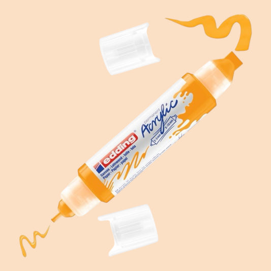 Edding 5400 Acryl 3D Double Liner Sonnengelb 906, Tubenspitze 2-3 mm . 5-10 mm