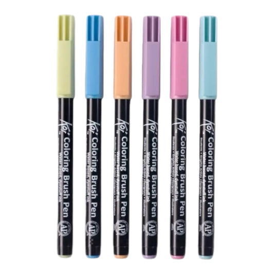 Koi Coloring Brush Pen Earth Set | 6 colors