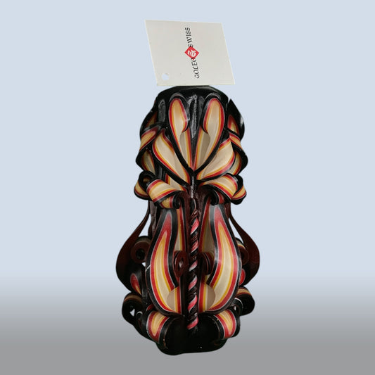 Geschnitzte Kerze Mittel - Crimson Noir