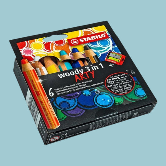 STABILO woody 3 in 1 ARTY – 6er Set + Spitzer