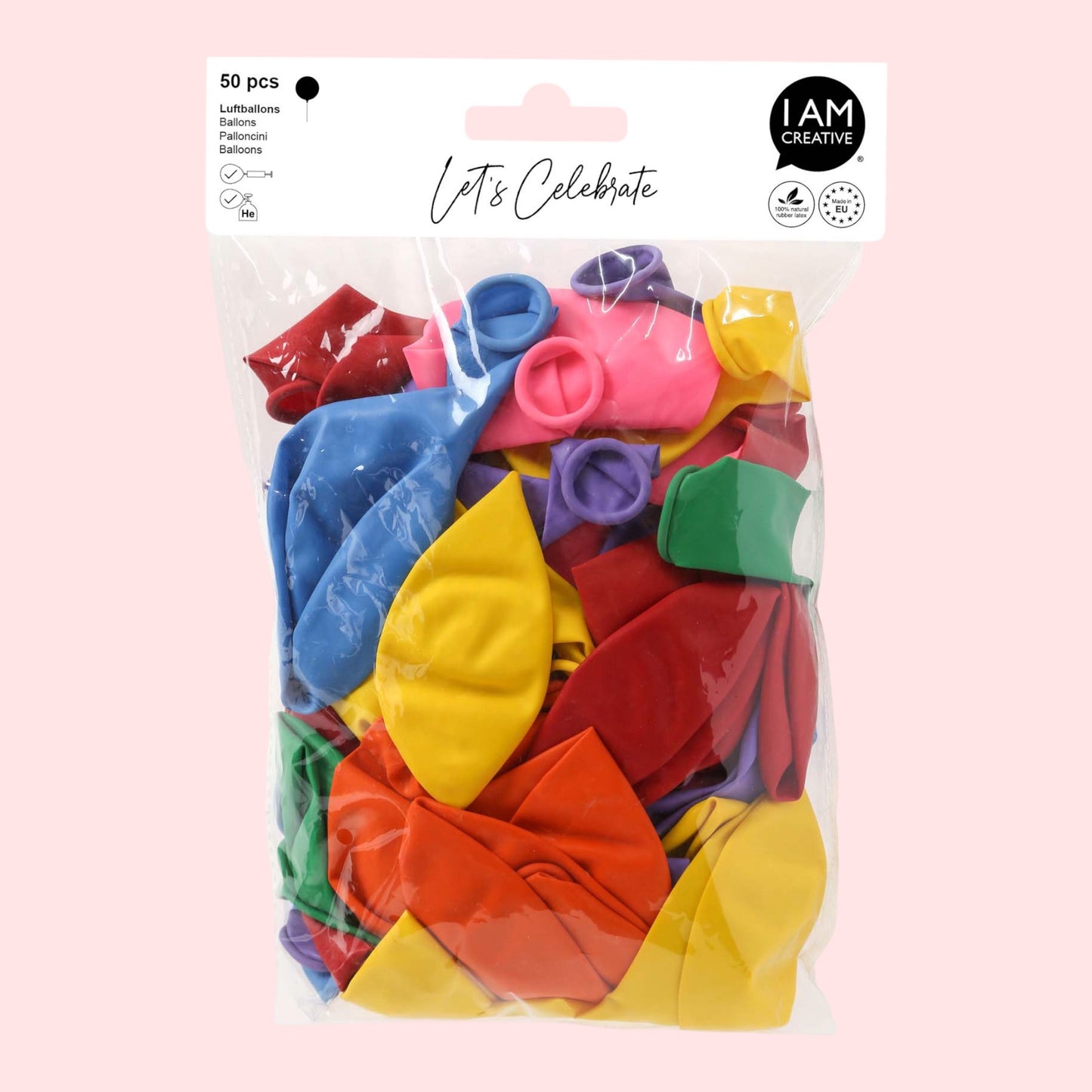 I Am Creative Luftballons, Bunt – 50 Stück