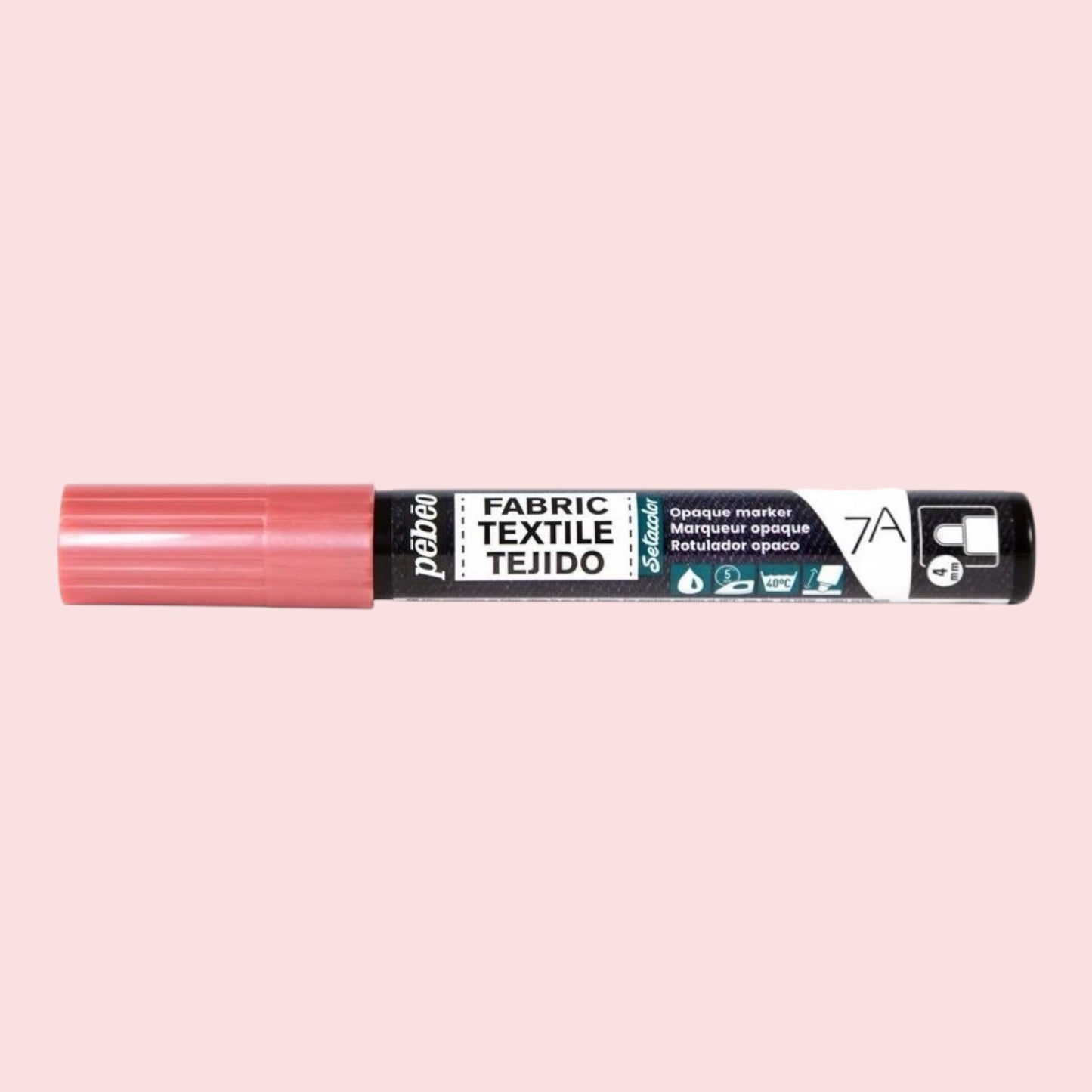 Pébéo Textil 7A Marker Opak – 4 mm Rundspitze , Kupferrosa