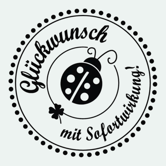 Rayher Holzstempel Glückwunsch mit …. Ø 3 cm