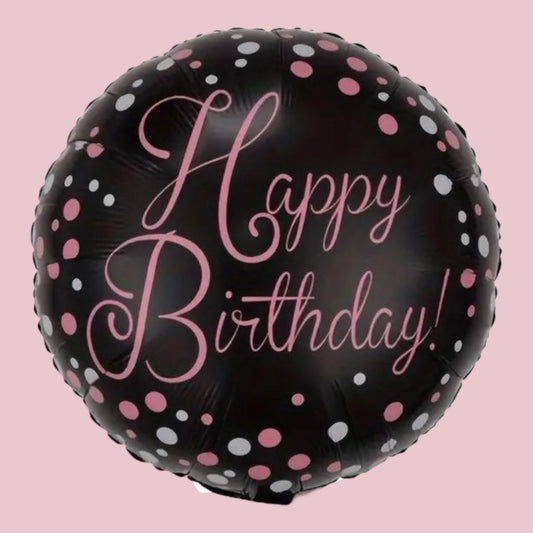 Foil Balloon Round Happy Birthday 45cm
