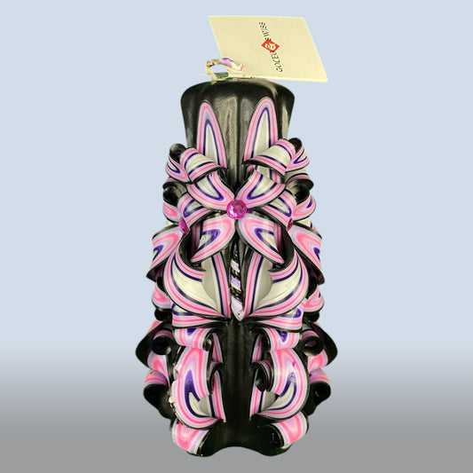 Geschnitzte Kerze Mittel - Pink Ash