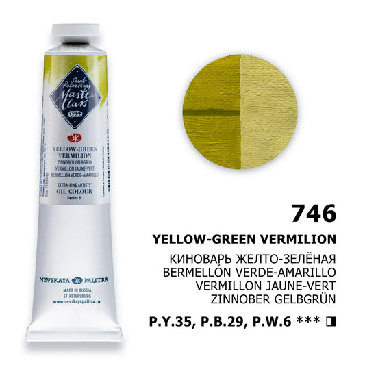 Nevskaya Palitra Master Class Oil Paint Vermilion Yellow Green 746 (46ml)