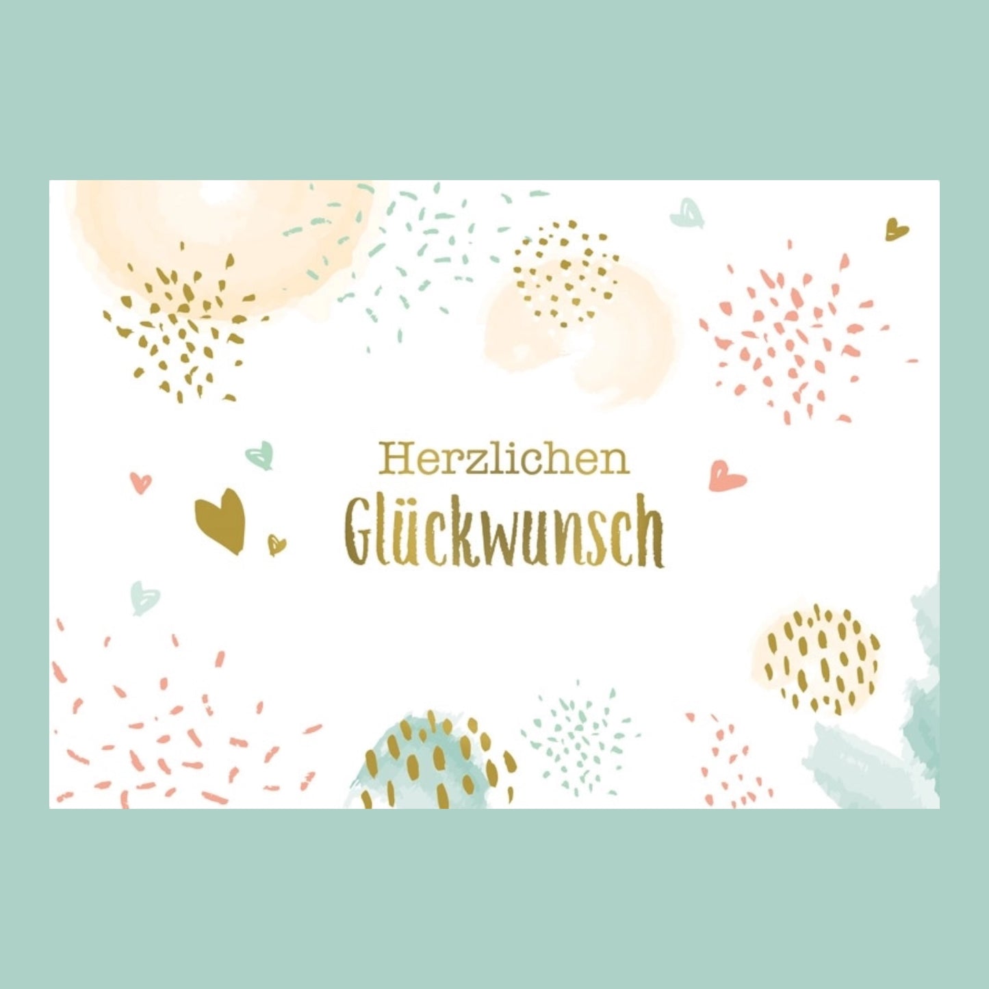 Postkarte. Herzlichen Glückwunsch