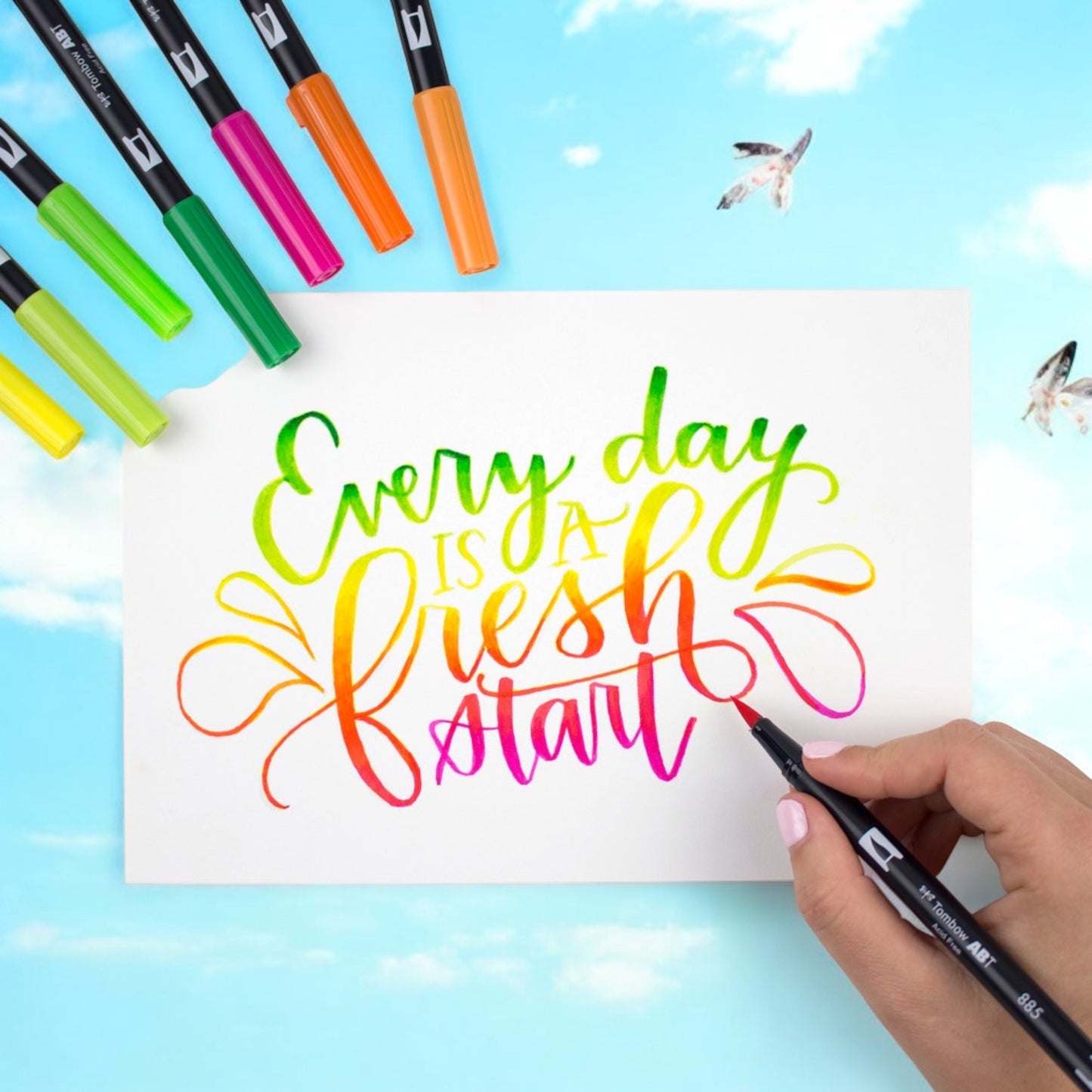 Tombow ABT Dual Brush Pen 126 light olive