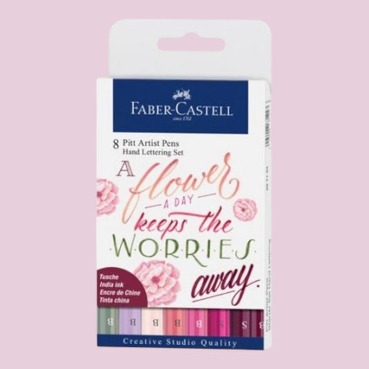 Faber Castell Pitt Artist Pen Tuschestifte, 8er Etui Rosatöne