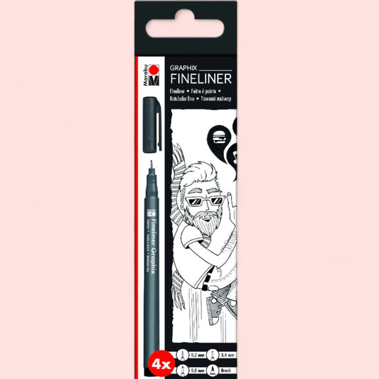 Marabu Fineliner Graphix, 4er