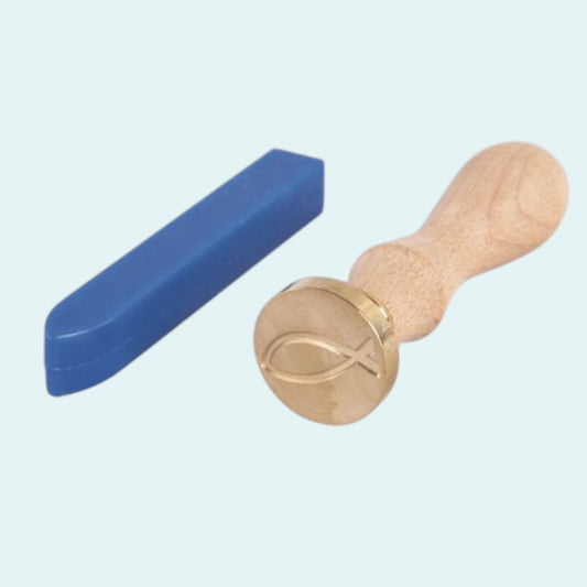 Rayher Siegelwachs-Set Fisch, Royalblau, 2,5 cm