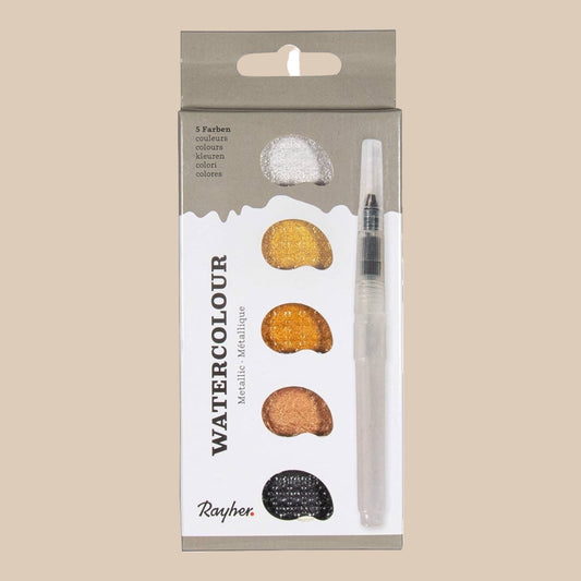 Rayher Aquarell 5er Set Metallic