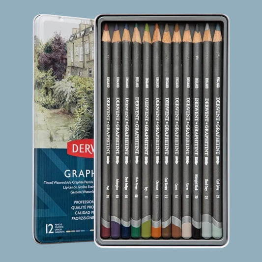 Derwent Graphitint Aquarell Farbstifte Set – 12 Stück