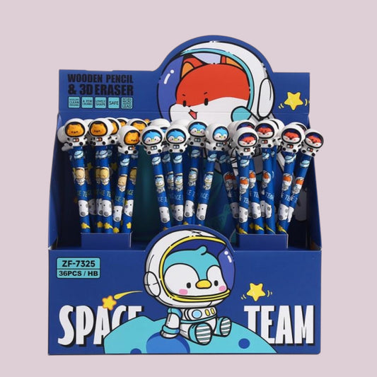 Bleistift mit Radierer "Space Team"