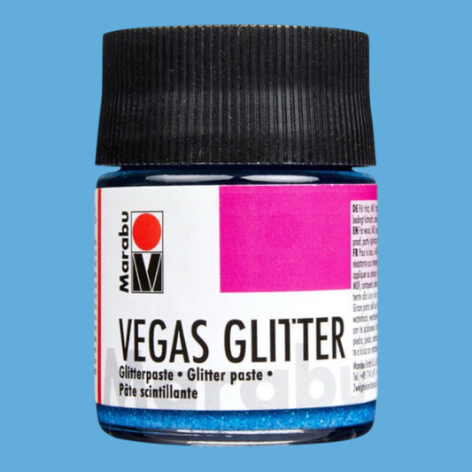 Marabu Glitterpaste, Vegas Glitter Aquablau 598