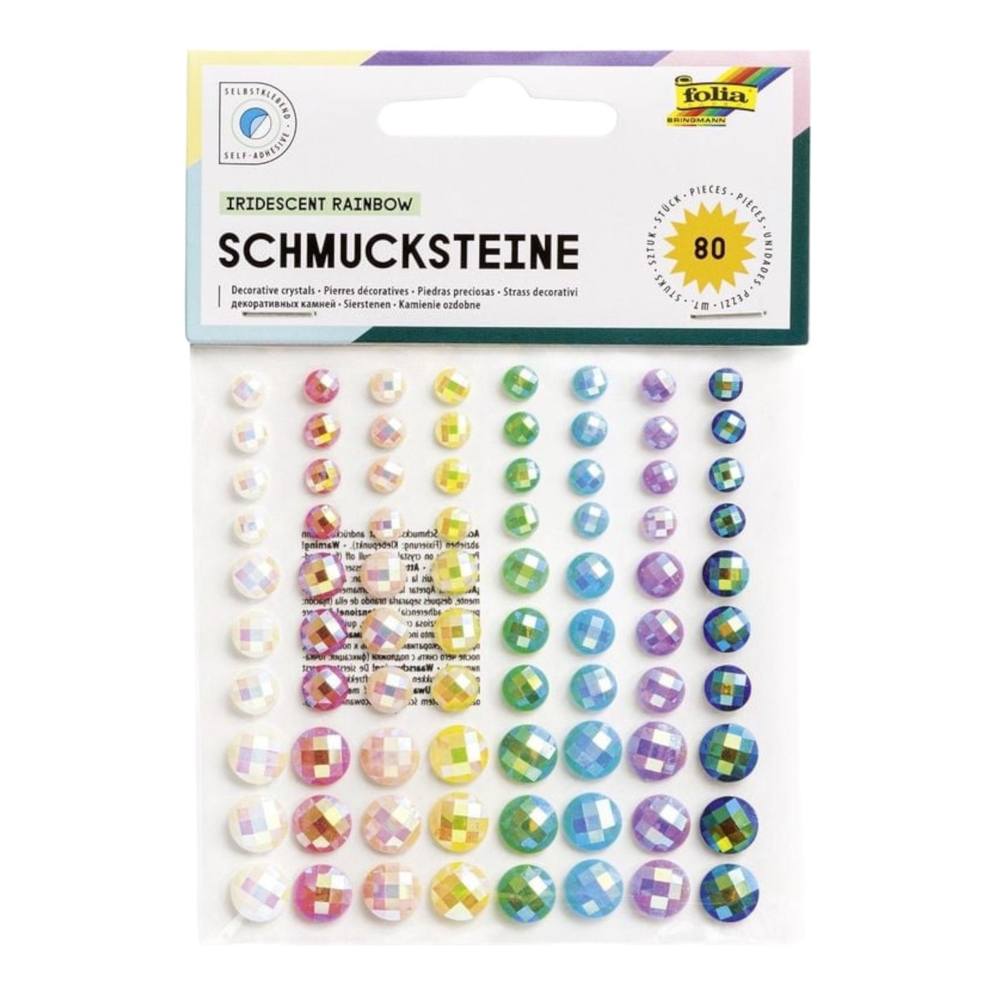 Folia Schmucksteine Selbstklebend Iridescent Rainbow