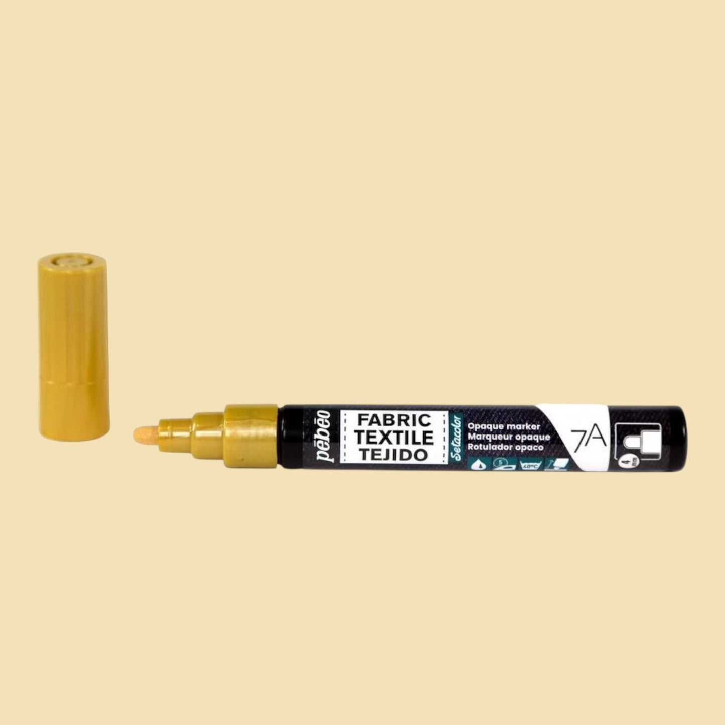 Pébéo Textil 7A Marker Opak – 4 mm Rundspitze , Gold