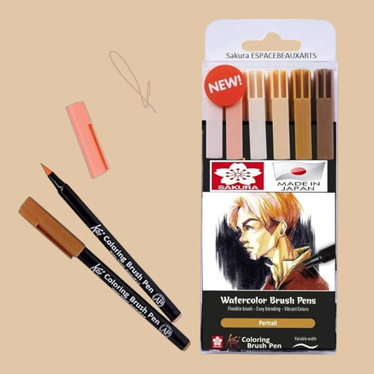 Sakura Koi Coloring Brush Pen Set „Portrait“