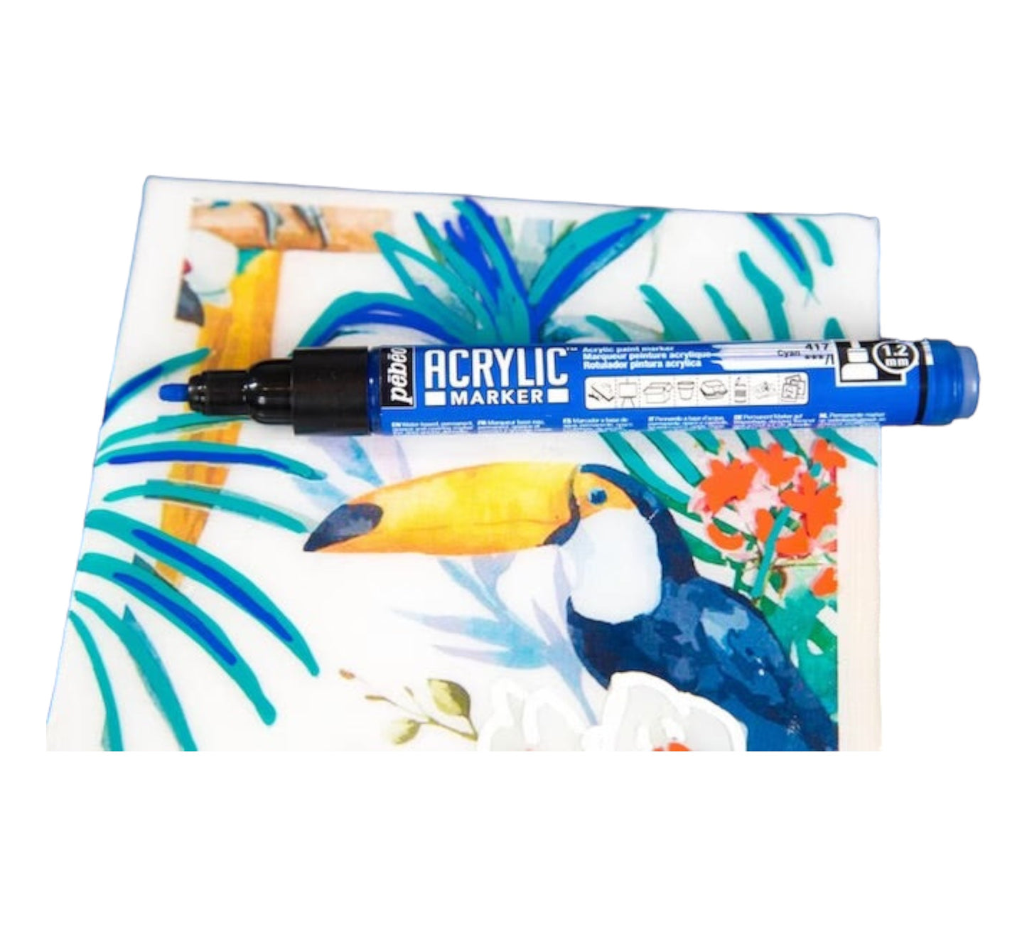 Pébéo Metal Box Acrylic Marker - 12 Marker 1,2mm