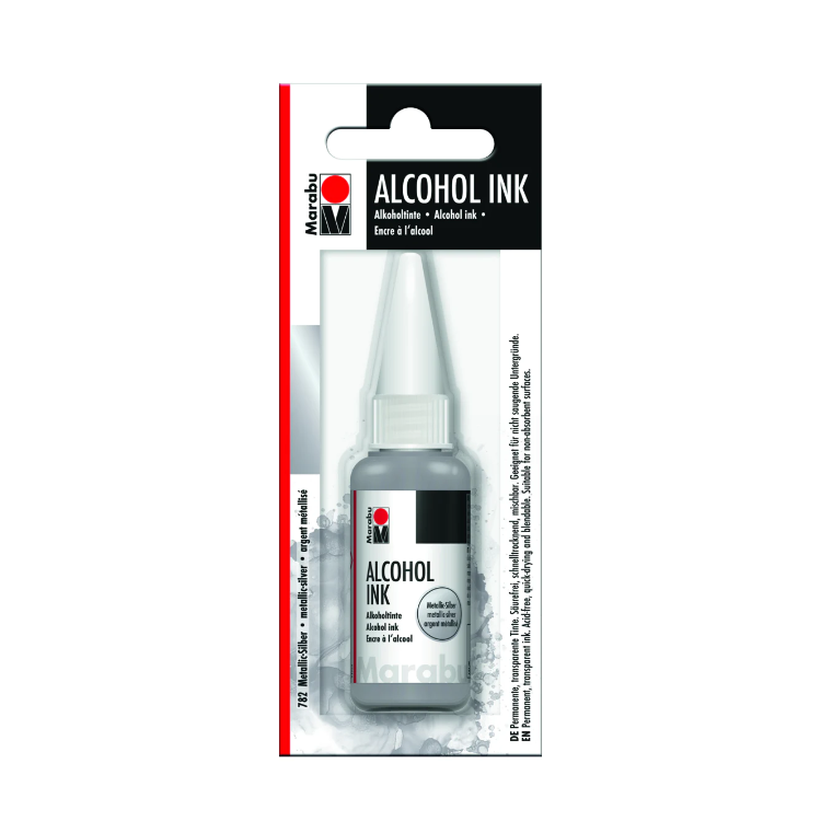 Marabu Alcohol Ink – Metallic Silver (702), 20 ml