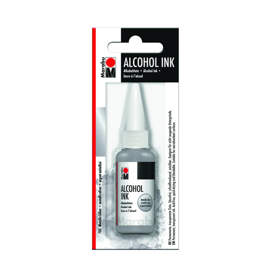 Marabu Alcohol Ink – Metallic Silver (702), 20 ml