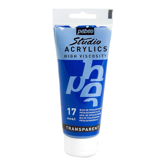 Pébéo Studio Acrylics Acrylic Paint Phthalo Blue 17