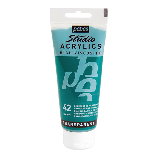 Pébéo Studio Acrylics Acrylic Paint Phthalo Green Emerald 42